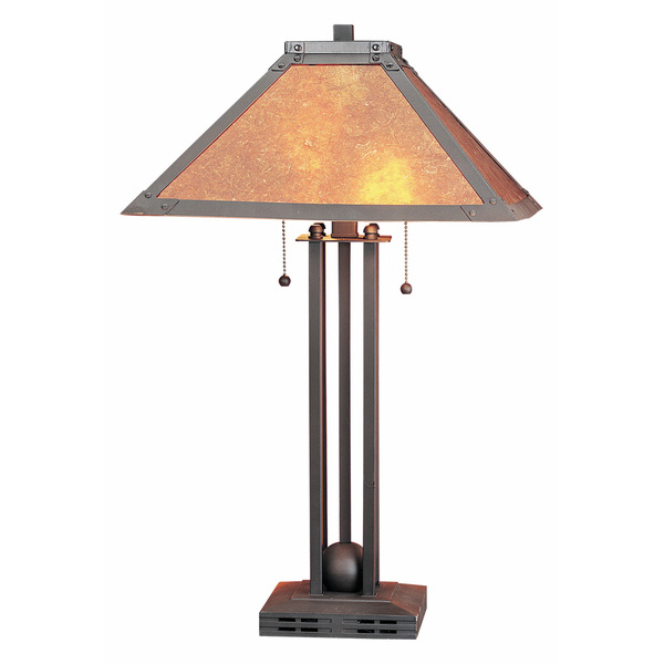 Cal Lighting 60W X 2 Table Lamp W/Mica Shade BO-476
